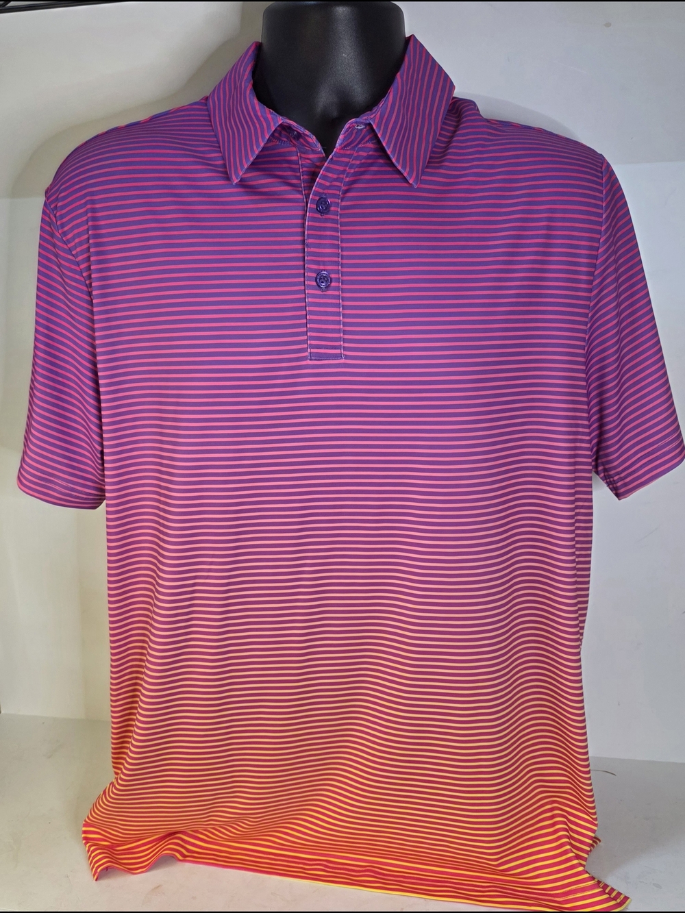 Birdie Bound Sunset Golf Polo Mens Medium